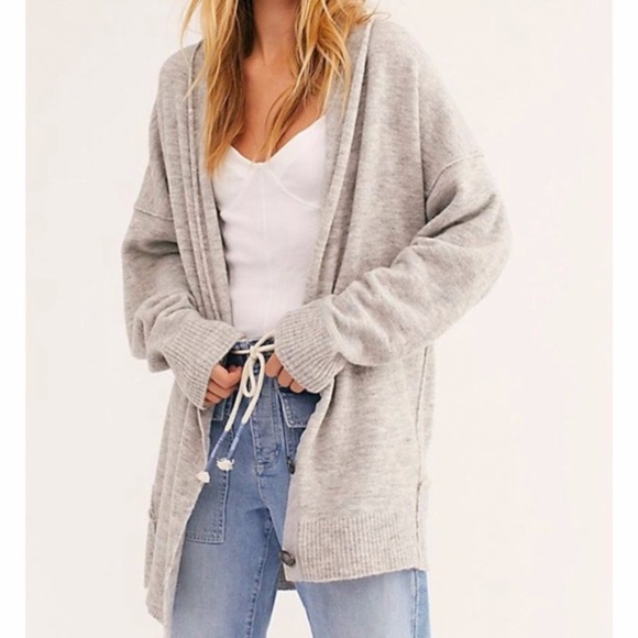 Free People Sweaters - NWT Free People Grey Eucalyptus Cardigan